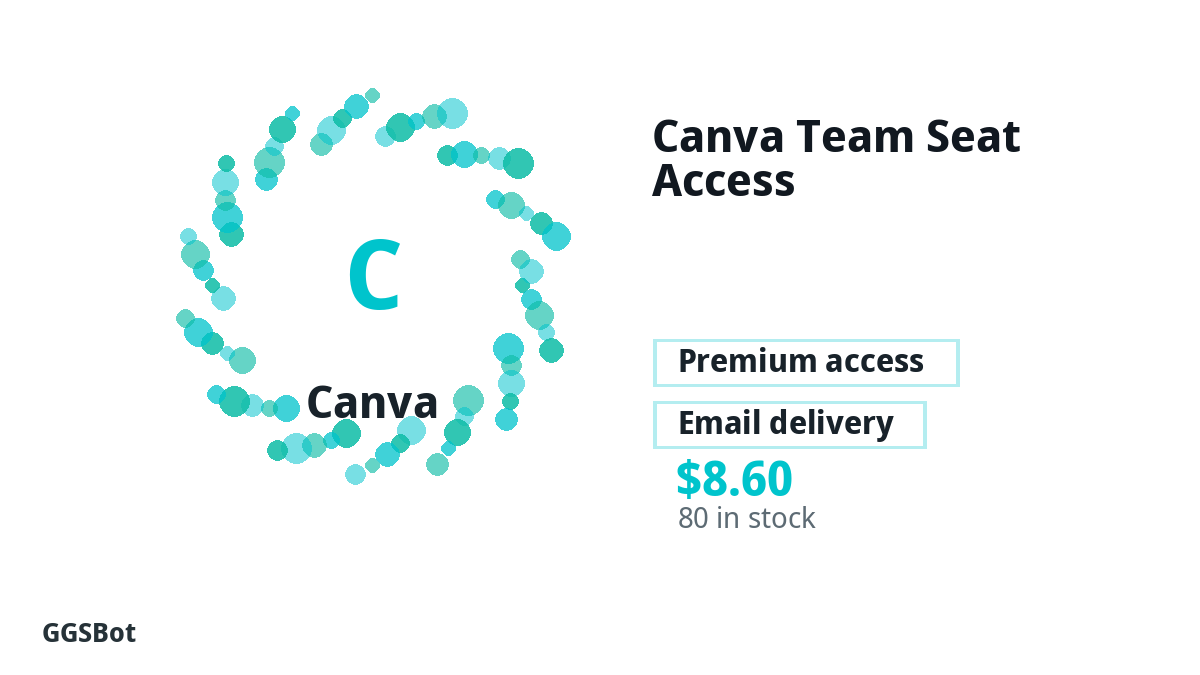 Canva Team Seat Access product image with localized buying, stock, delivery and crypto checkout text