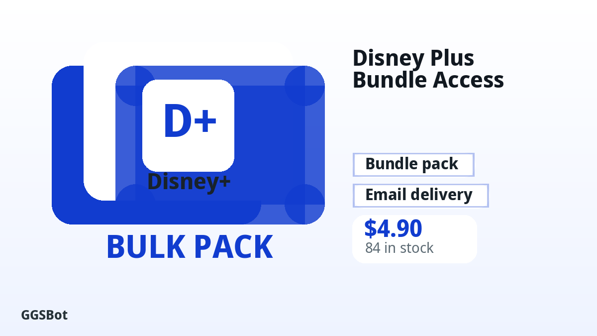 Disney Plus Bundle Access product image with localized buying, stock, delivery and crypto checkout text