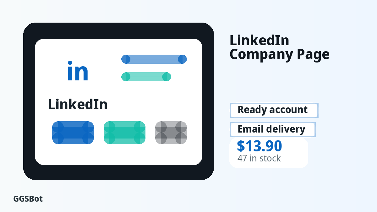 LinkedIn Company Page Starter product image with localized buying, stock, delivery and crypto checkout text