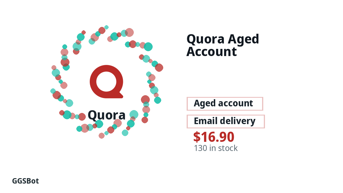 Quora Aged Account product image with localized buying, stock, delivery and crypto checkout text