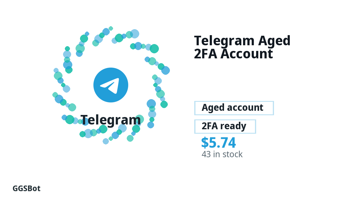 Telegram Aged 2FA Account product image with localized buying, stock, delivery and crypto checkout text