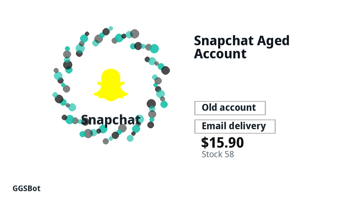 Snapchat Aged Account product image with localized buying, stock, delivery and crypto checkout text