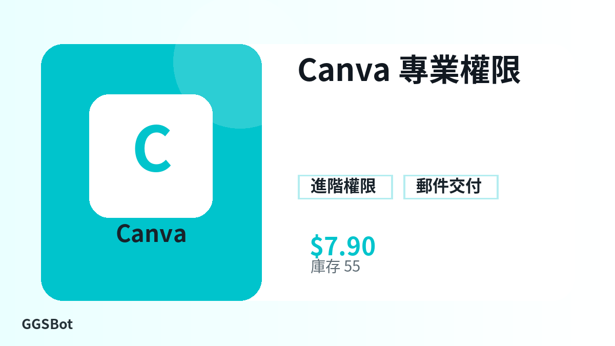 Canva 專業權限 product image with localized buying, stock, delivery and crypto checkout text